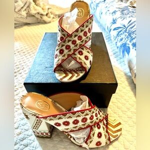 ASH Embroidwred Crossover Mules